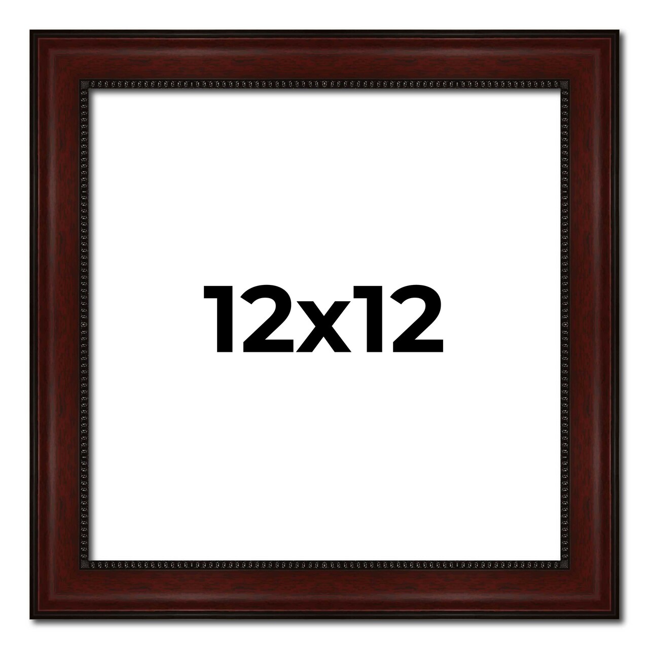 12x12 Distressed Brown Picture Frame - UV Acrylic, Foam Board Backing, Hanging Hardware